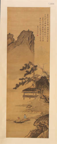 CHINESE SCROLL PAINTING OF MOUNTAIN VIEWS