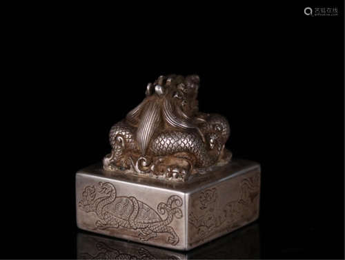 CHINESE SILVER BEAST SEAL