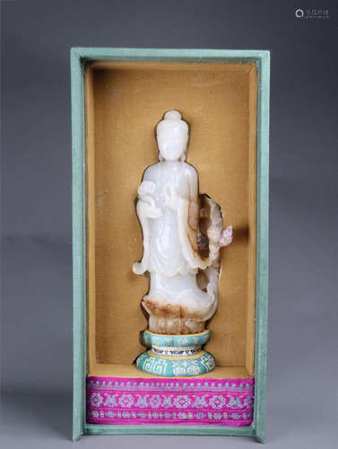 CHINESE JADE STANDING GUANYIN