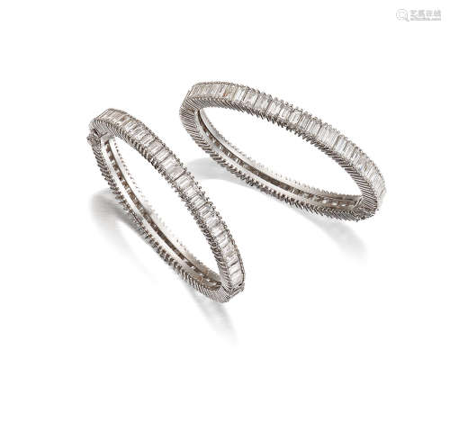 (2) A Pair of Diamond Bangles