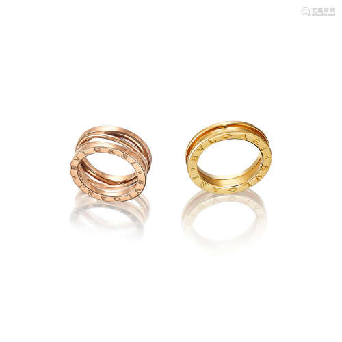 (2) Two 'B.Zero1' Rings, by Bulgari