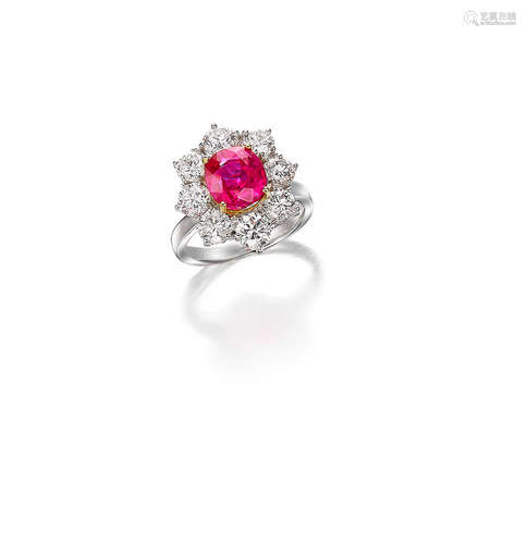 A Ruby and Diamond Ring