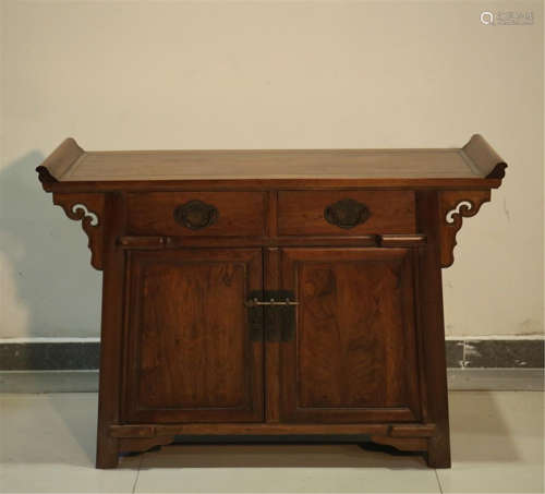 CHINESE HARDWOOD HAUNGHUALI CARBNET ALTAR TABLE