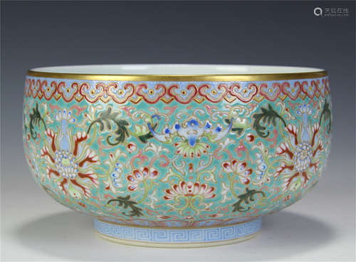 CHINESE PORCELAIN FAMILLE ROSE FLOWER BOWL