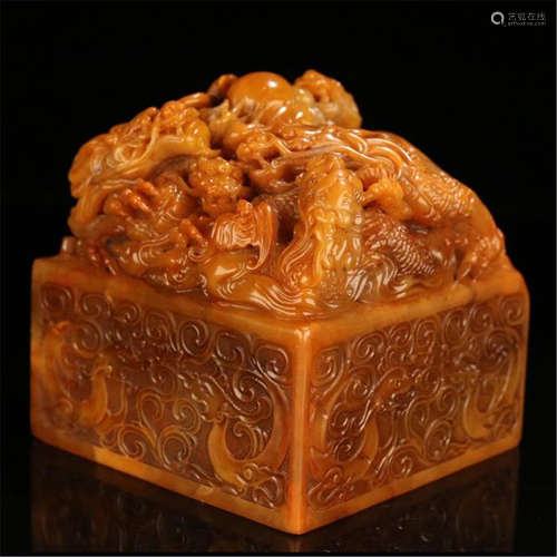 CHINESE TIANHUANG STONE BEAST SEAL