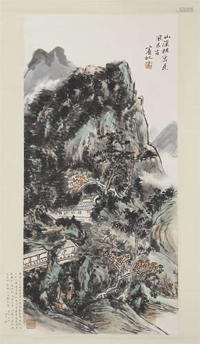 CHINESE SCROLL PAINTING OF MOUNTAIN VIEWS