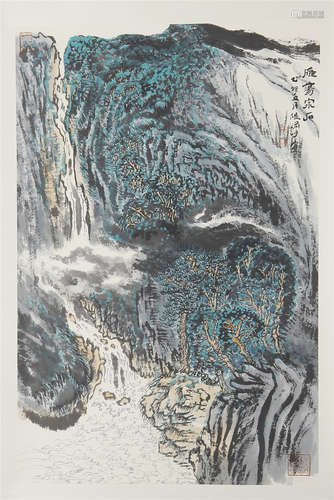 CHINESE SCROLL PAINTING OF MOUNTAIN VIEWS