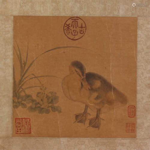 CHINESE SMALL PAINTING OF DUCK