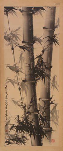 CHINESE SCROLL PAINTING OF BAMBOO