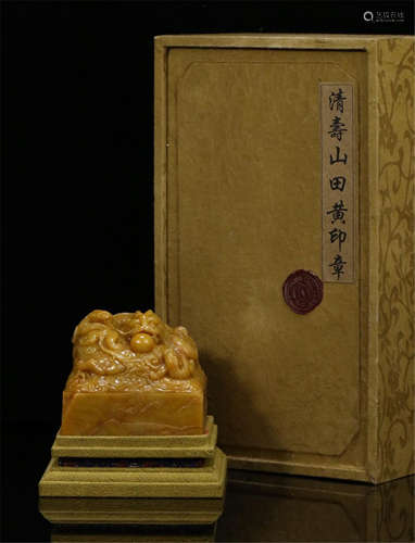 CHINESE TIANHUANG STONE DRAGON SEAL