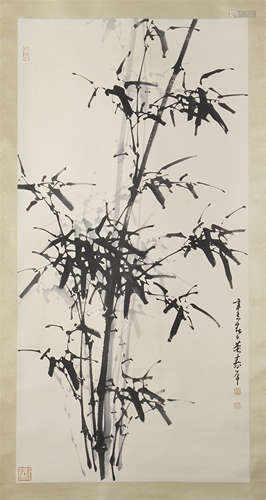 CHINESE SCROLL PAINTING OF BAMBOO