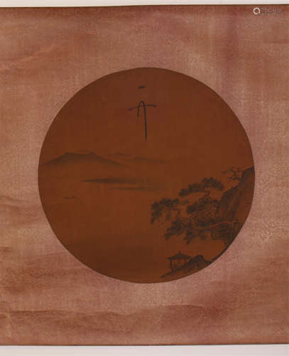 CHINESE ROUND FAN PAINTING OF LAKEVIEWS