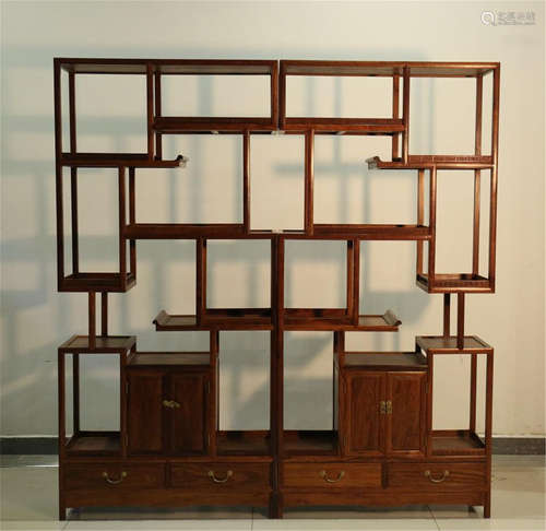 CHINESE HARDWOOD HUANGHUALI ANTIQUE SHOWCASE