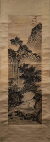 CHINESE SCROLL PAINTING OF MOUNTAIN VIEWS