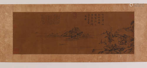 CHINESE SCROLL PAINTING OF LAKEVIEWS