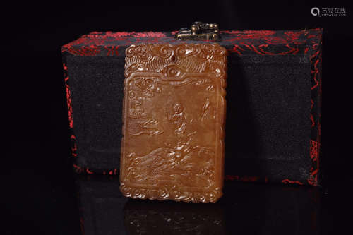 A STORY-TELLING HETIAN JADE TABLET