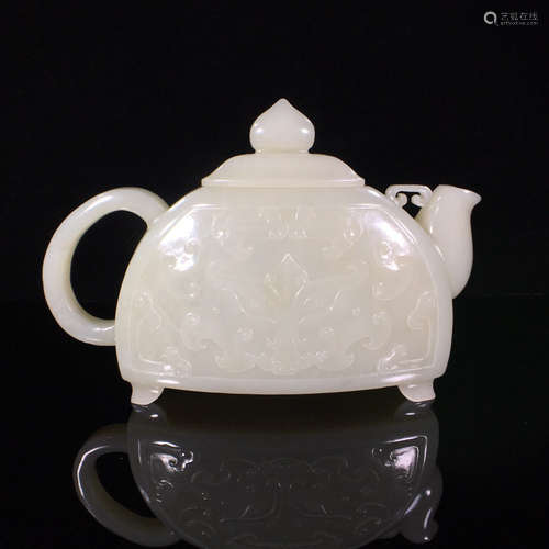 A HETIAN JADE TEAPOT