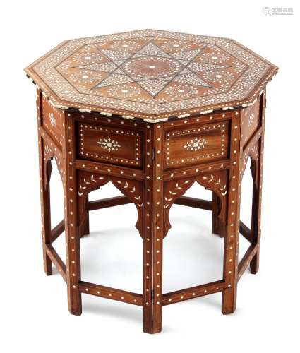 Property of a deceased estate - a late 19th / early 20th century Indian ivory inlaid hardwood