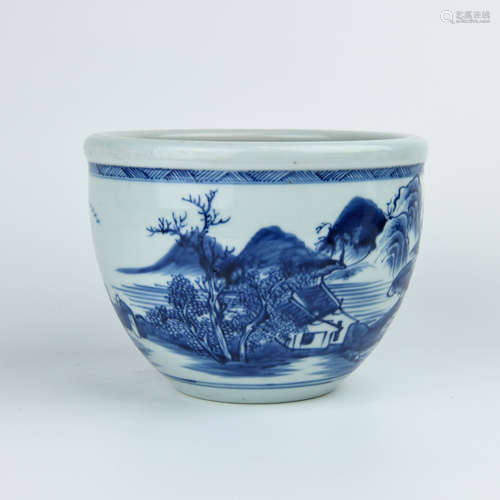 A Chinese Blue and White Porcelain Water Pot