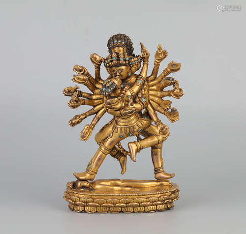 A Chinese Gilt Bronze Buddha