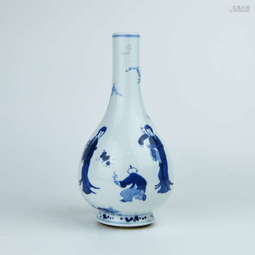 A Chinese Blue and White Porcelain Vase