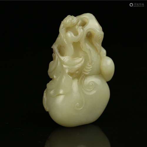 A Chinese Carved Jade Double Gourd