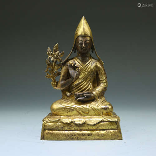 A Chinese Gilt Bronze Buddha