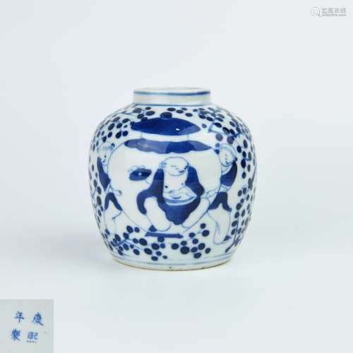 A Chinese Blue and White Porcelain Jar