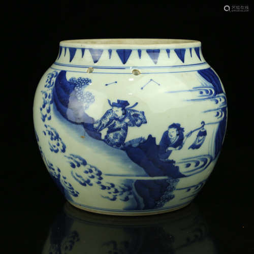 A Chinese Blue and White Porcelain Jar