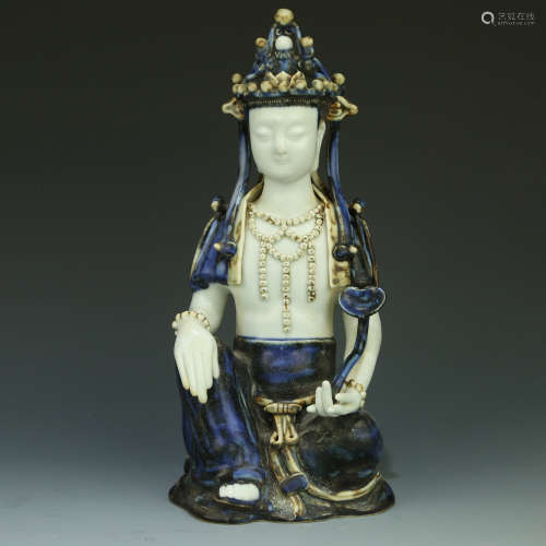 A Chinese Famille-Rose Porcelain Buddha