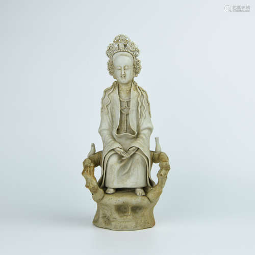 A Chinese Yingqing Porcelain Buddha