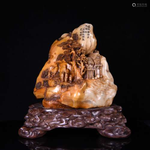 A Chinese Carved Tianhuang Figure