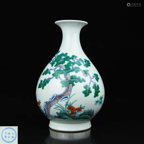 A Chinese Famille-Rose Porcelain Vase