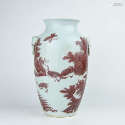 A Chinese Iron Red Porcelain Vase