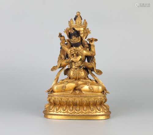 A Chinese Gilt Bronze Buddha