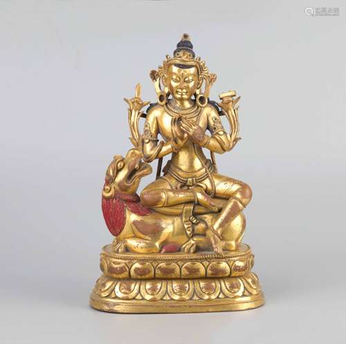 A Chinese Gilt Bronze Buddha