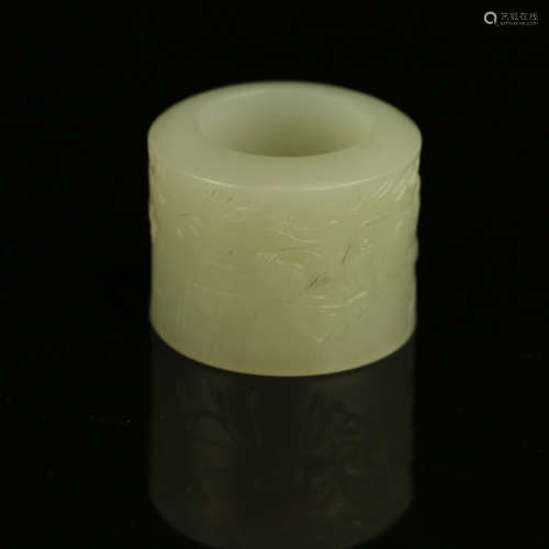 A Chinese Carved Jade Ring