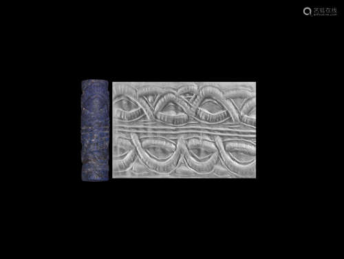 Late Akkadian Cylinder Seal with Two Registers