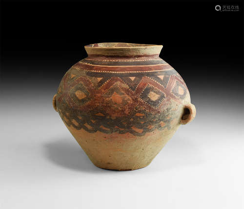 Chinese Polychrome Neolithic Jar