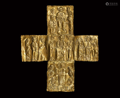 Byzantine Period Gold 'Coptic' Cross with Miracles