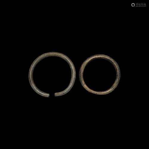 Bronze Age Decorated Bracelet Pair