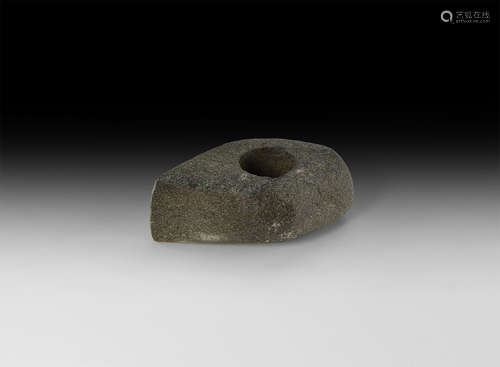 Stone Age Corded Ware Pierced Axehead