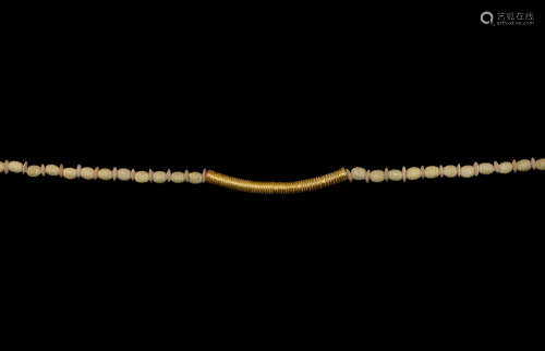 Roman Necklace with Gold Pendant