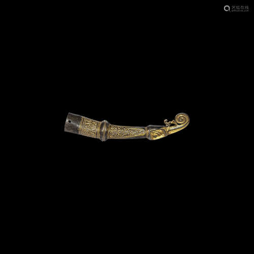 Saxon Gilt Silver Drinking Horn Terminal