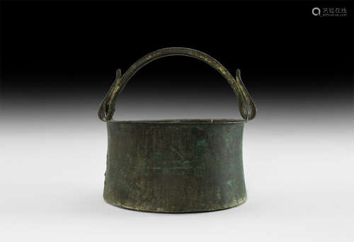 Anglo-Saxon Decorated Bucket with Handle