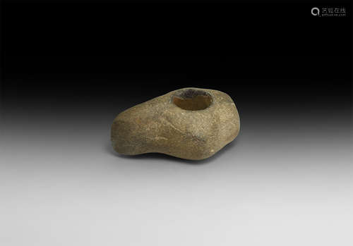 Stone Age Corded Ware Pierced Axehead