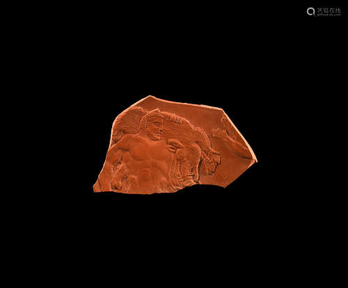 Roman Red Ware Fragment with Hercules