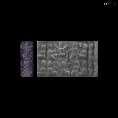 Cylinder Seal with Worshipping Scenes