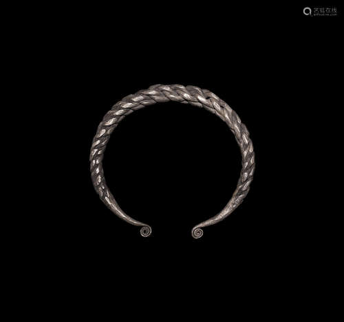 Viking Silver Plaited Bracelet