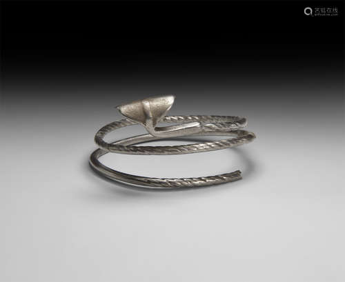 Viking Silver Twisted Arm-Ring